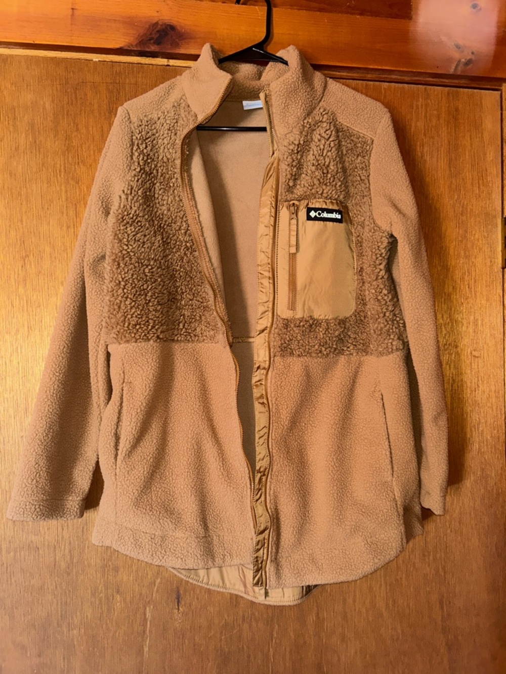 Columbia Tan/Brown Sherpa Zip-Up Jacket